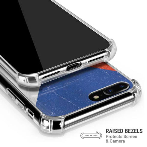 Czech Republic Flag Distressed iPhone 7/8 Plus Clear Case
